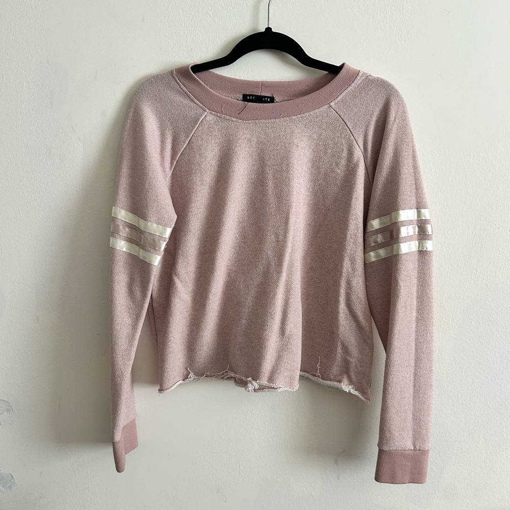 Pink crop sweater